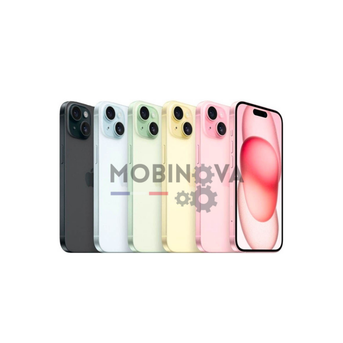 Vitre sur plaque iPhone 15